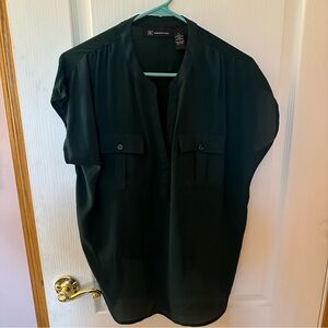INC Dark Green Blouse